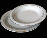 Porcelain Soup Plate and Dinner Plate