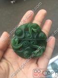 Natural Green Nephrite Jade Pendant for Wealth and Luck