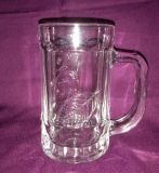 Wholesale Glassware Thick Wall Beer Tumbler Glass Mug (with handle)