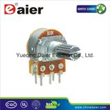 Dual Double Rotary 10k Linear Potentiometer 6 Pin with Switch