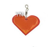 Red Heart Reflective Key Chain
