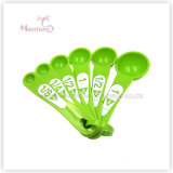 Kitchen Utensils 6pk Colorful Food Grade ABS Measuring Spoon