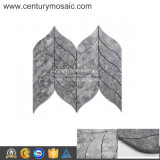 Century Mosaic Irregular Leaf Shape Babylon Gray Exquisite Workmanship Marble Mosaic Kitchen Decoration