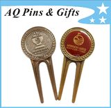 Enamel Golf Divot Tool with 3D Logo & Epoxy