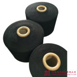 Recycled Black Cotton Polyester Carded Yarn (0-10s)