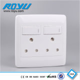 Big Size South Africa Type Double 16A Switched Socket