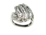 925 Sterling Silver Ring CZ Jewellery (SZR051)