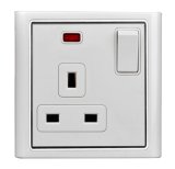 UK Standard 13A Switch Socket with Neon Light