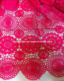 Fashion Design African French Lace Fabric for Dress Cl725-2 Fushia