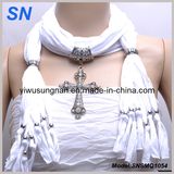 2015 White Jesery Cross Pendant Scarf (SNSMQ1054)