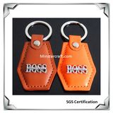 Creative Luxury Europ Leather Key Chain with 3D Letter