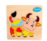 Wooden Lovely Animal Jigsaw Puzzle Educational Learning Toy