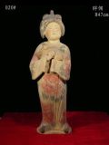 Tang Dynasty Chinese Pottery Fat Woman with Peony