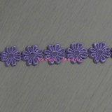 Light Purple Flower Design Chemical Lace for Dress