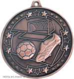 Customized Sport Winner Soccer Metal Medal with Ribbon