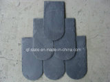 Natural Stone Roof Covering Tiles, Black Slate Fish Scale Roofing slate