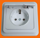 IP44 German Style Surface Mounting Cover Power Wall Socket (S7510)