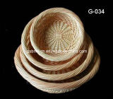 Round Natural Willow Wicker Basket Tray (dB018)