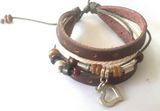 Leather Hemp Rope Wrap Bracelet USA Standard