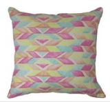 Cotton/Linen Cushion Cover with Pink Color Braid Digital Printing (LN052)