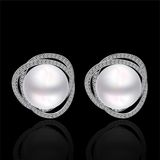 High Quality 1.6X1.6cm Wholesale White Zircon Shell Imitation Pearl Jewellery Turkey Le053