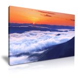 Sunrise and Clouds Wave Canvas Art Painting for Wall Decoration