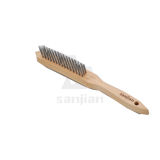 The Newest Style Steel Wire Brush with Wooden Handle, Brush Wire Brush Cleaning Brush (SJIE3002)