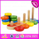 2015 New Arrival Montessori Teaching Toys, Educational Toy Wooden Stacking Toy, Cheap Stacking Baby Brain Development Toys W13D063
