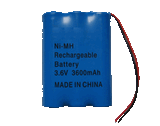 High Capacity Rechargealbe NiMH Battery Packs 3.6V 3600mAh