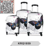 ABS PC Butterfly Printing Hard Case Trolley Luggage Suitcase
