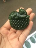Green Nephrite Jade Pendant for Wealth and Luck