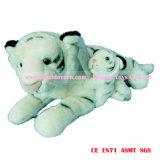 55cm Mother and Son White Tiger Plush Toys