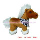 26cm Brown Simulaiton Plush Horse Toys (with scarf)