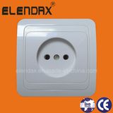 European Style Plastic Base 2 Pin Power Socket Outlet (F2009P)