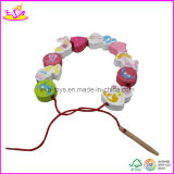Kid Wooden Animal DIY String Bracelet Toy (W11E007)