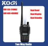 UHF 400-470MHz VHF 136-174MHz Dual Band Walkie Talkie