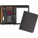 Promotional A4 PU Leather Zipped Calculator Folder (RF30406)