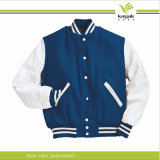 Custom-Made Men Blue Polyester Varsity Jacket (KY-H101)