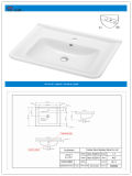 Luxury White Ceramic Cupc Cabinet Washing Sink (SN6092)