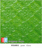 Green Flora Pattern Glass