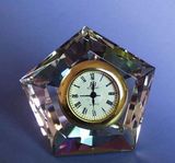 Five Corner Pink Crystal Clock