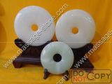 Pure White Jade Bi and Jade Disc for Home Decoration