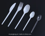 White Colorful Plastic Cutlery Set Plastic Kinife Spoon Fork Small Spoon Tableware