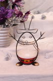 Christmas Snow Ball Candle Holder for Home Decoration (STL-HDC018)
