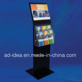 Hot Sale Black Acrylic Exhibition Stand for Magazine, Brochure
