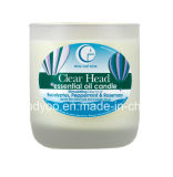 Clear Head Essential Oil Frosted Glass Candle