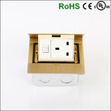 DCT-X28/Ga IP44 Waterproof Brass Single Pop up Type 13A British Floor Socket