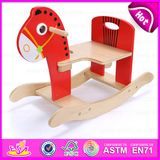 2015 Kids Toy Wooden Rocking Horse, Safe Wooden Animals Traditional Rocking Horse, Swing Children Wooden Rocking Horse Toy W16D059
