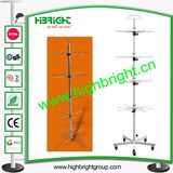 4 Tier Rotating Wire Display Rack with Hooks