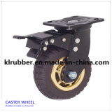 Black Rubber Industrial Caster with Brake